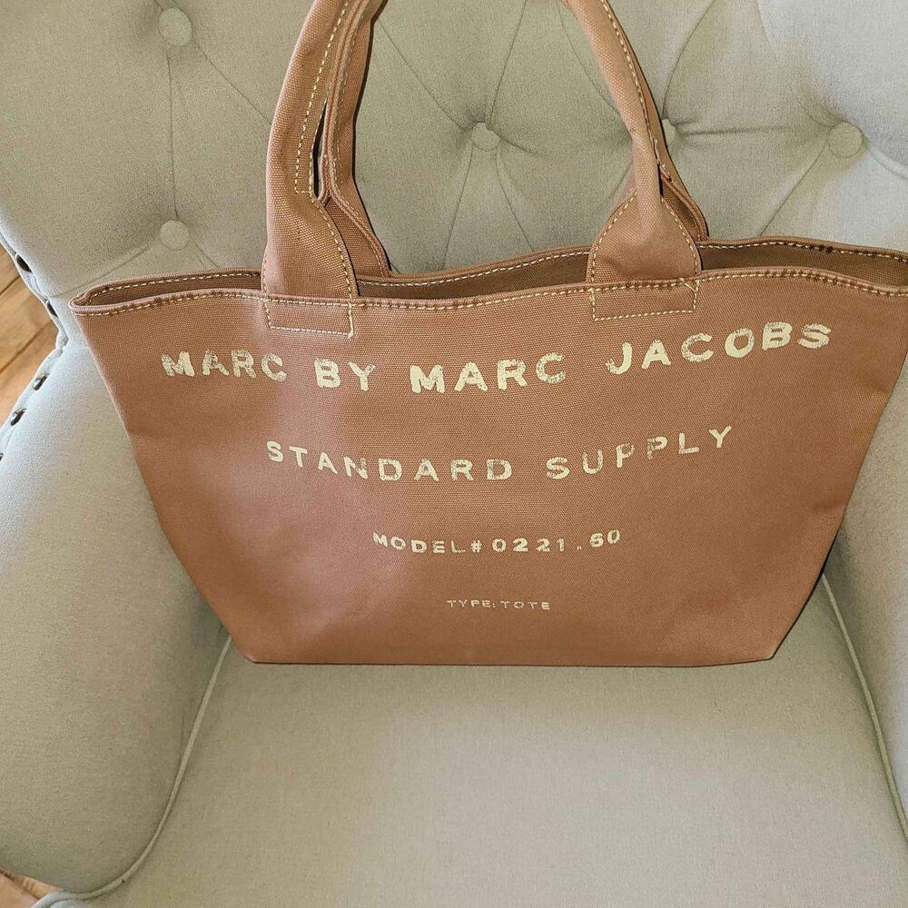 Marc Jacobs Limited Edition Vintage Standard Supply Tote Canvas Brown Bag Purse